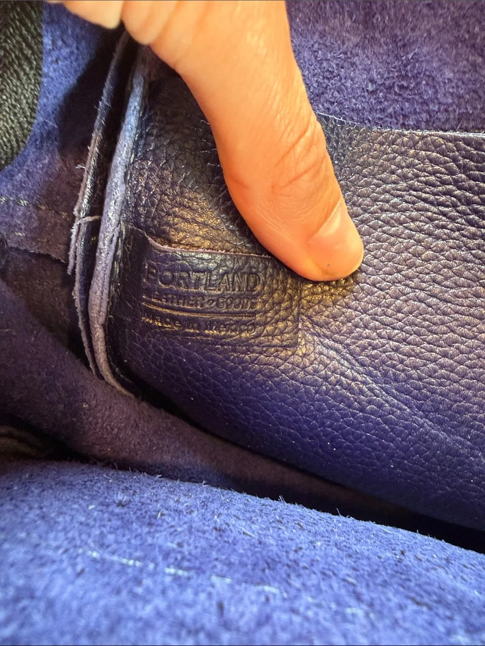Pebbled Navy Mini Backpack with Front Pocket